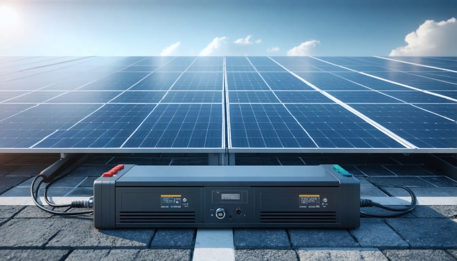 Organized installation of lithium batteries for solar power storage