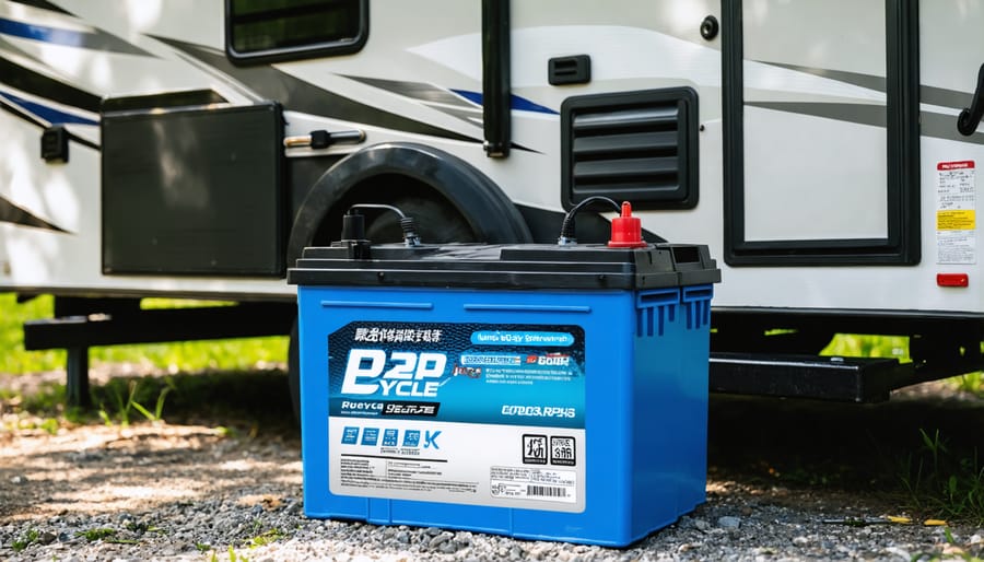 Professional grade deep cycle batteries with copper cable connections