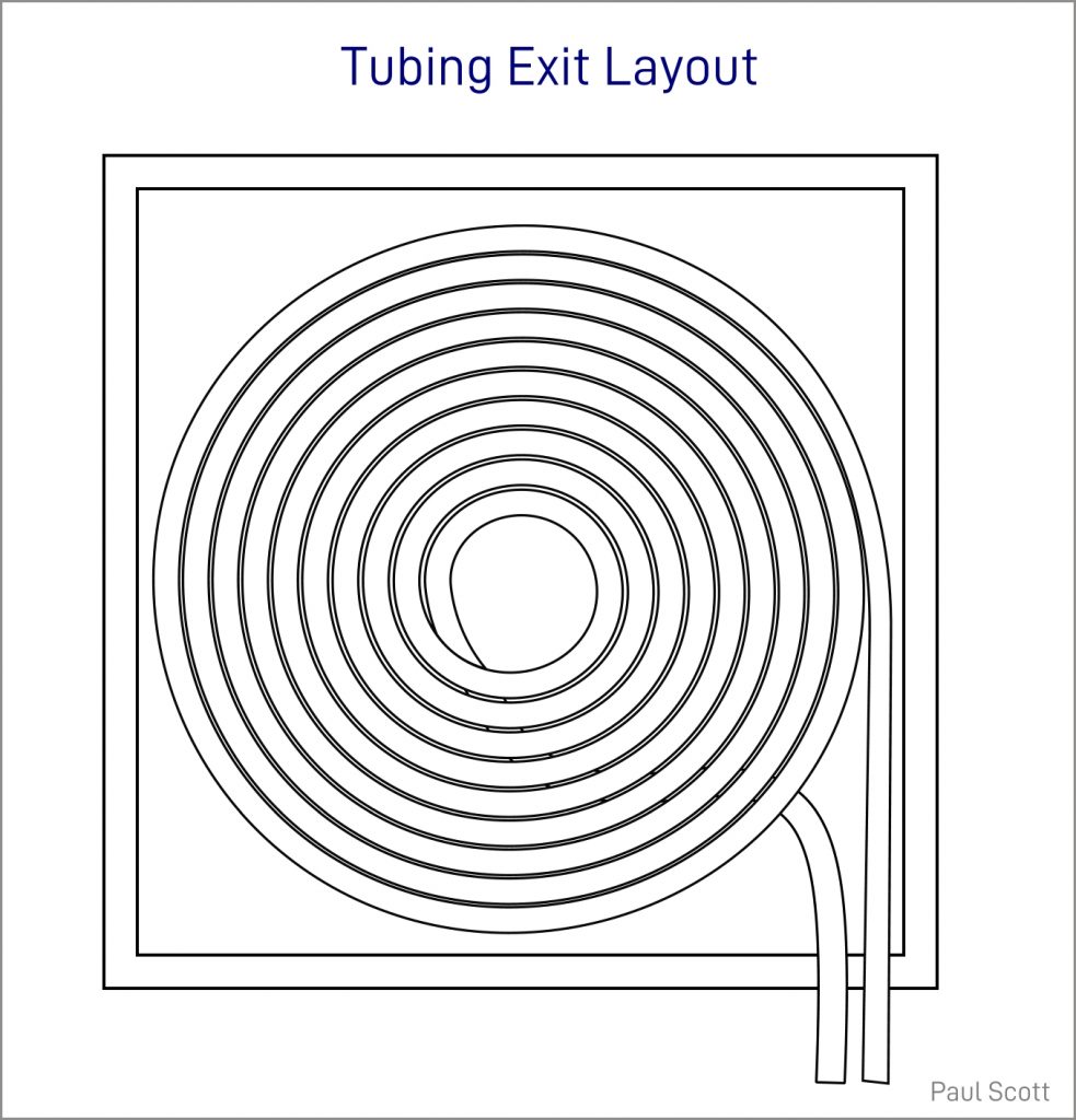 Solar Pool Heater Tubing Exit Layout