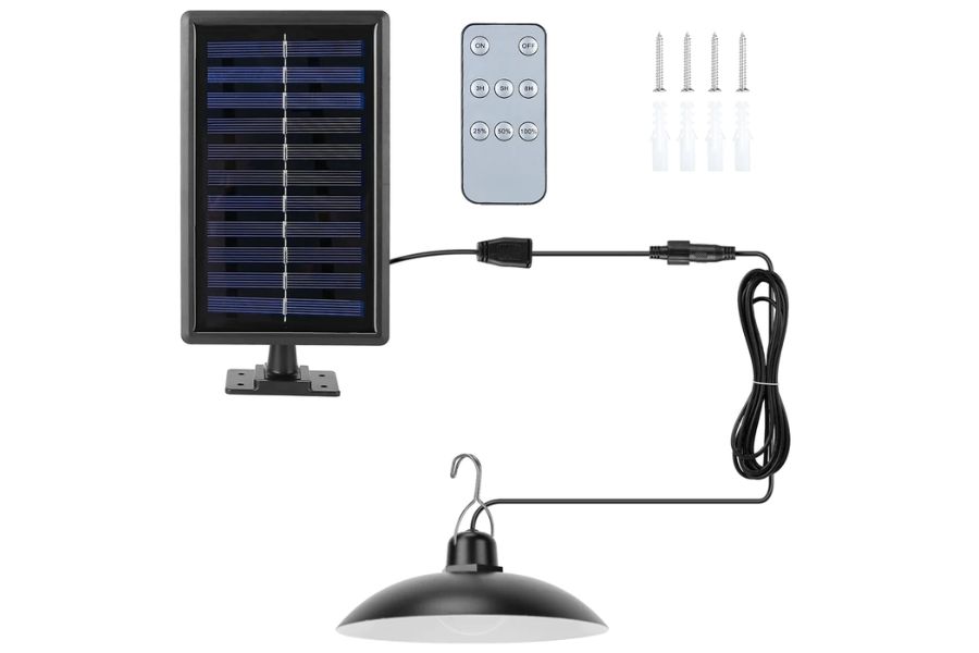 Solar Shed Light Sensor Hanging Lamp