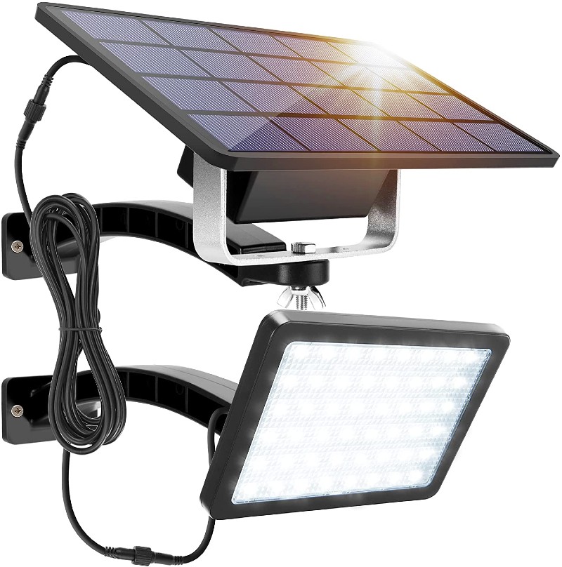 Elevated solar floodlight