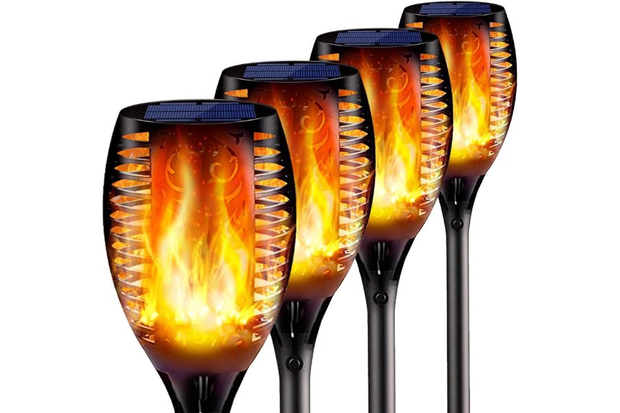 New Huing Solar Powered Tiki Torch