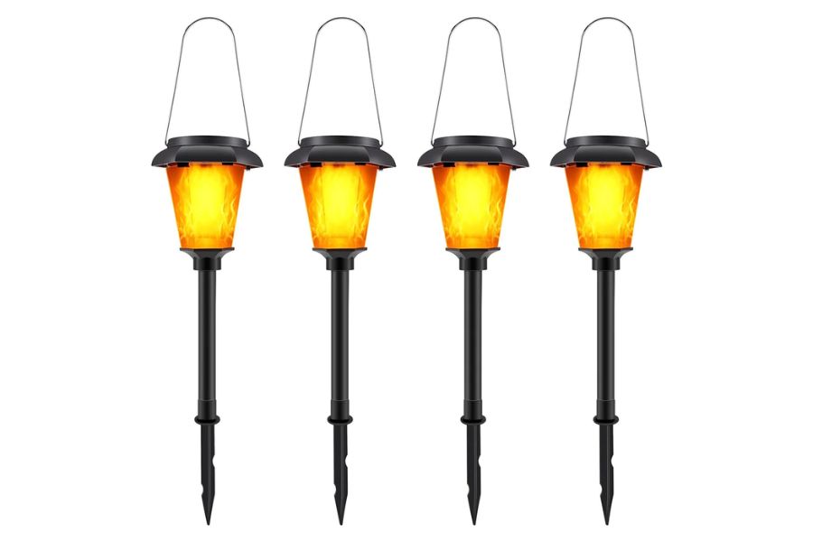 Solar Torch Outdoor Light with Flickering Flame