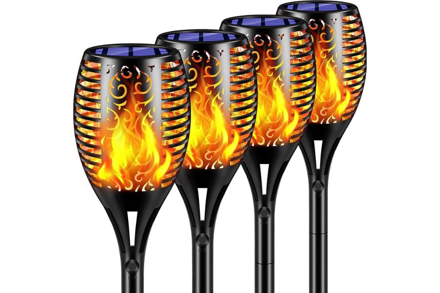 TomCare Flickering Flame Solar Lights