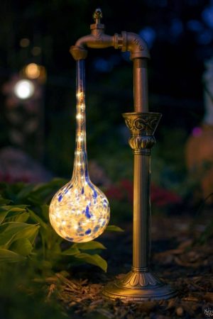 DIY Waterdrop Solar Light on Tapered Candle Holder