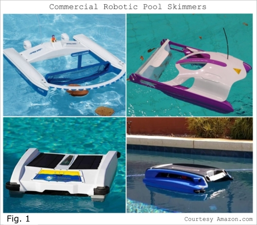 4 different robotic pool skimmers