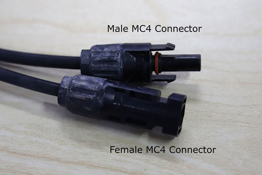 Male and Female MC4 Connectors