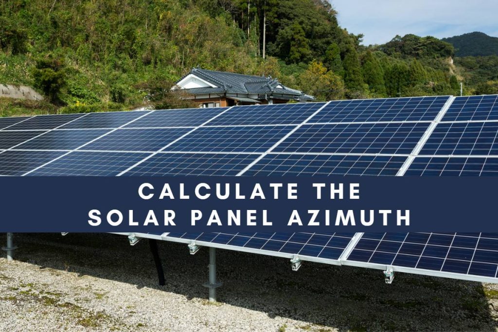 Calculating the solar panel azimuth