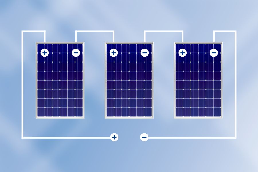 Solar panel output voltage