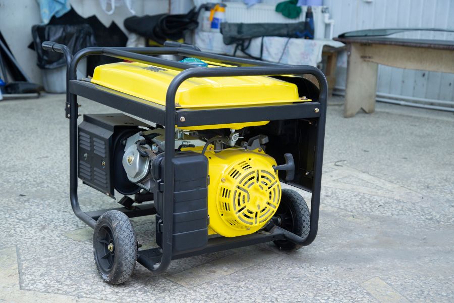 Gasoline generator in the warehouse for emergency