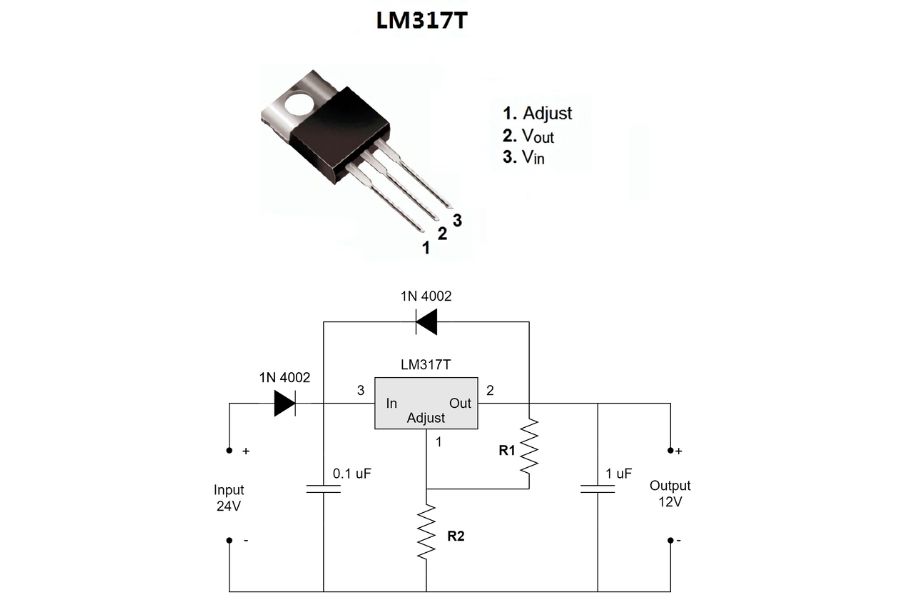 LM317T Dc-DC converter circuit