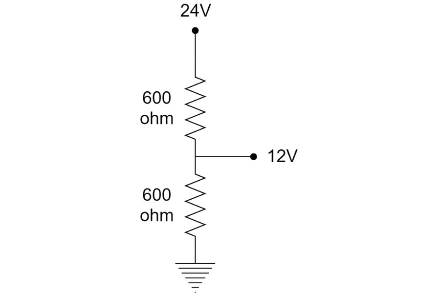 Resistance based voltage divider