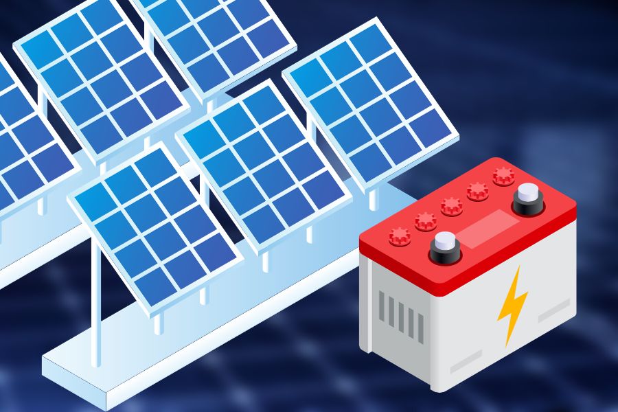 Solar power system with battery full