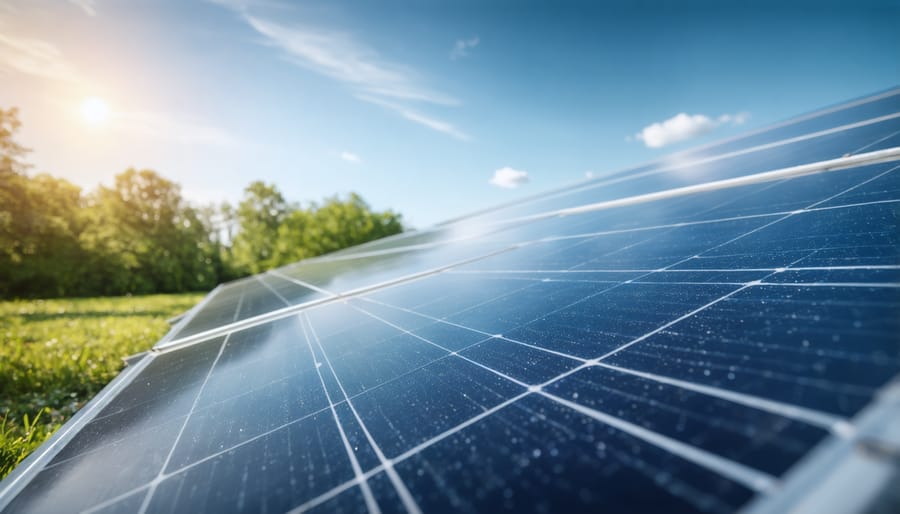 Hand cleaning solar light panel with soft brush