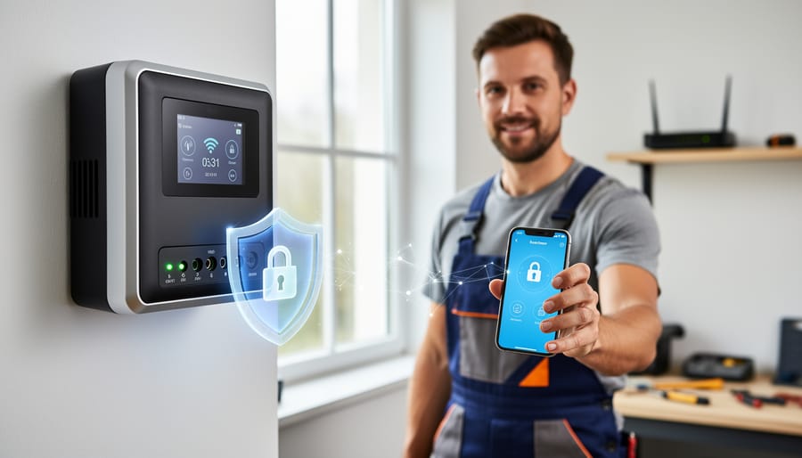 Solar charge controller with illuminated Bluetooth and WiFi connectivity indicators