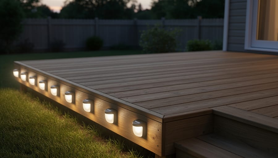 VOLISUN 8-pack solar deck lights shown in a compact starter layout